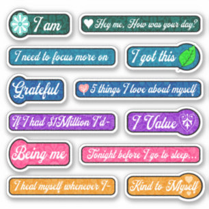 Calligraphy Journal prompts Stickers Klistermärken