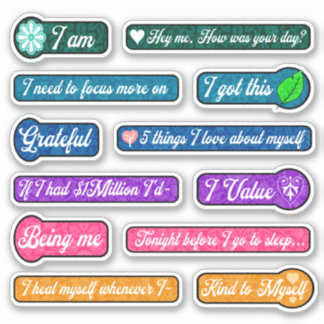 Calligraphy Journal prompts Stickers Klistermärken