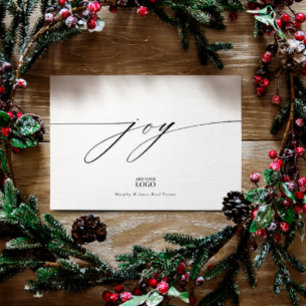 Calligraphy Joy Branded Logotyp Corporate-jul Inbjudningar
