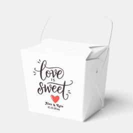Calligraphy Kärlek är Sweet Bröllop Presentaskar