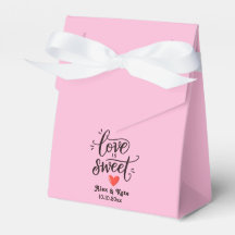 Calligraphy Kärlek är Sweet i Ljusa rosa Bröllop