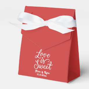 Calligraphy Kärlek är Sweet i Persian Red Färg Presentaskar