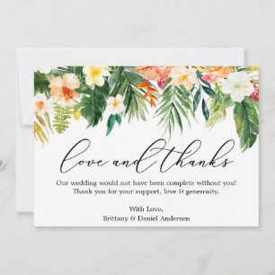 Calligraphy Kärlek Blommigt, tack vare Tropical Co Kort
