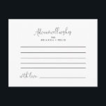Calligraphy Kärlek Finare Script Bröllop Adapter Vykort<br><div class="desc">Det här manusjettkortet bröllop är perfekt för ett modernt bröllop. Den enkla och elegant designen har skript av typen klassisk och finare i svartvitt. De här korten är perfekter för bröllop,  möhippa,  babydusch,  studentfest och mycket mer. Anpassa korten med namn från bruden och brudgummen,  blivande föräldrar eller student.</div>