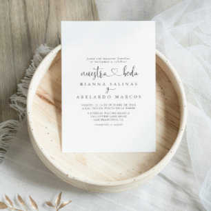 Calligraphy Kärlek Finare-skript Nuestra Boda Bröl Inbjudningar