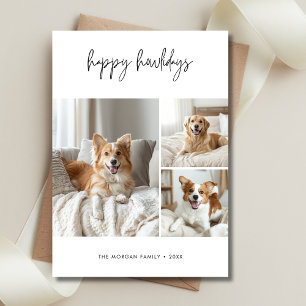 Calligraphy Lycklig Howlidays Hund jul Foto Julkort