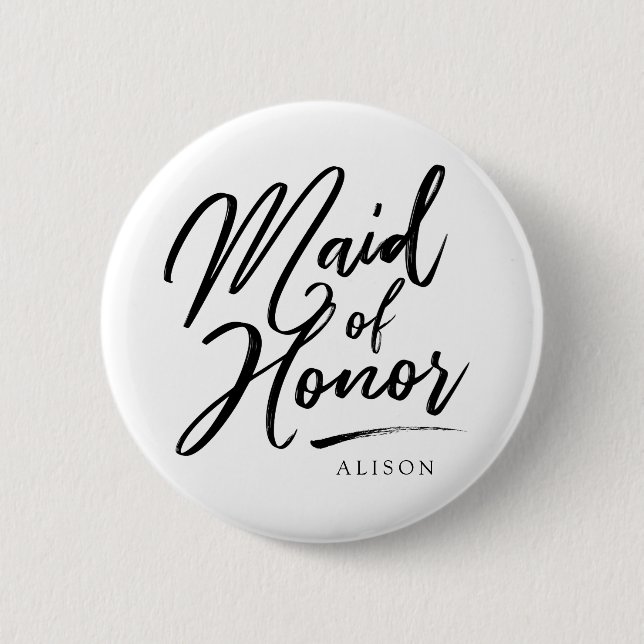 Calligraphy Maid of honor elegant Knapp (Framsida)