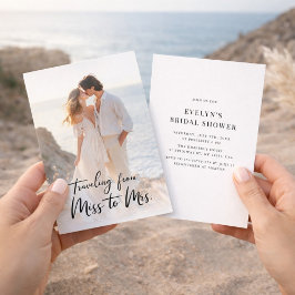 Calligraphy Miss till Mrs Möhippa Photo Inbjudningar