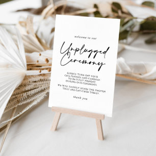 Calligraphy Modern Elegant Unplugged Ceremony-teck Poster