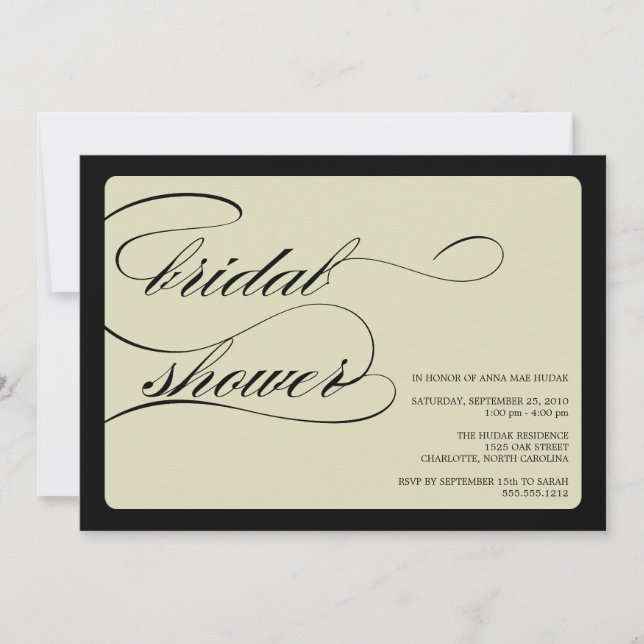 {calligraphy} möhippa inbjudningar (Framsida)