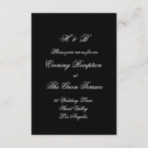 Calligraphy Monogram Black & White Forme Bröllop