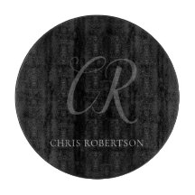 Calligraphy Monogram Namn Black Grått Anpassningsb