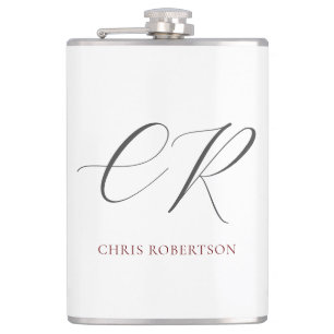 Calligraphy Monogram Namn Black White Anpassningsb Fickplunta