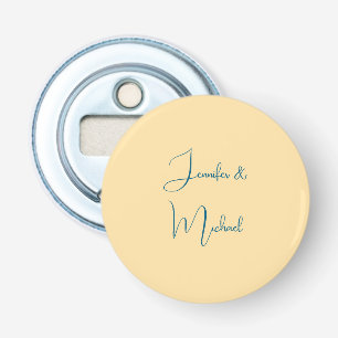 Calligraphy Namn Elegant Plain Simple Beige Färg Flasköppnare