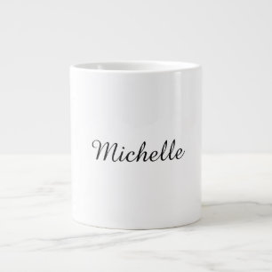 Calligraphy Namn Kreativ Trendig White Jumbo Mugg