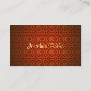 Calligraphy Namn Text Red Damask Elegant Template Visitkort
