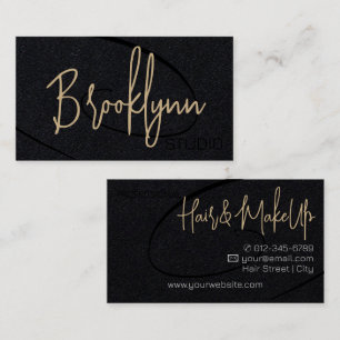 Calligraphy Namnteckning Professionell Hair Studio Visitkort