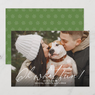 Calligraphy Oh What Roligt Photo Julkort