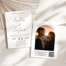 Calligraphy Photo Arch med QR-kod i