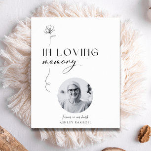 Calligraphy Photo in Loving Memory Bröllop-tecken Poster
