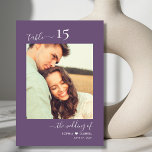 Calligraphy Photo Lila Bröllop Dubbla Sided Bordsnummer<br><div class="desc">Elegant Calligraphy Script Heart Mauve Lila Bröllop Bordsnummer Dubbla Sided with anpassningsbar personlig Photo. Hjälp dina gäster att enkelt hitta rätt på med de här enkla dubblorna för bordsnummer på eleganten. Det är enkelt att lägga till foton, siffror, monogram namn med hjärta och datum! Innehåller en söt handskrift med kalligrafi...</div>