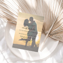 Calligraphy Photo Nuestra Boda bröllopsinbjudan