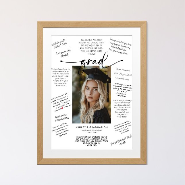 Calligraphy Photo Studenten Guest Namnteckning Poster (Skapare uppladdad)