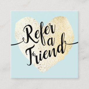 Calligraphy Referral för guld Heart-skript