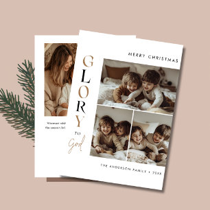 Calligraphy Religiösa Juli Glory to God Photo Julkort