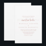 Calligraphy ro Guld Nuestra Boda Bröllop Inbjudningar<br><div class="desc">Den här kalligrafin nuestra boda bröllopsinbjudan från ro guld är perfekt för ett bröllop. Den enkla utformningen och utformningen av eleganten har manusattypografin klassisk och finare i ro guld och vit.</div>