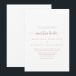 Calligraphy ro Guld Nuestra Boda Bröllop Inbjudningar<br><div class="desc">Den här kalligrafin nuestra boda bröllopsinbjudan från ro guld är perfekt för ett bröllop. Den enkla utformningen och utformningen av eleganten har manusattypografin klassisk och finare i ro guld och vit.</div>