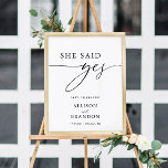 Calligraphy Rustic sa ja Förlovning Digital Poster<br><div class="desc">Calligraphy Rustic sa ja Förlovning-tecken | Digital | Hämtning | Utskrivbara Dekorationer i Förlovning Firande</div>