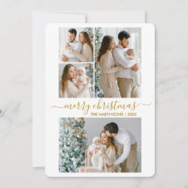 Calligraphy Script 4 Photo God jul Guld Julkort