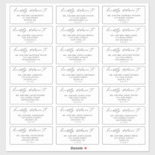 Calligraphy Script Bröllop Guest-Adressetiketter Klistermärken