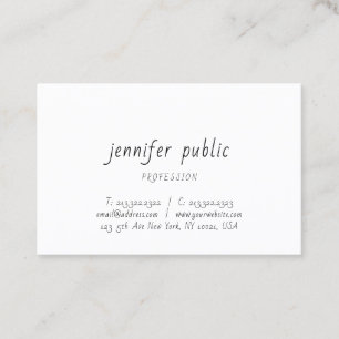 Calligraphy Script-Elegant Enkel modern mall Visitkort