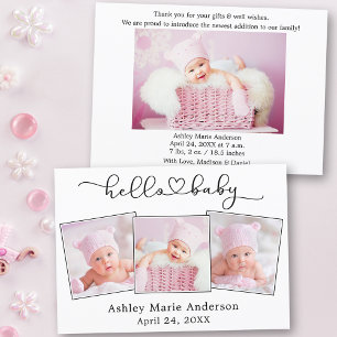 Calligraphy Script Heart 4 Foton Hej Baby Meddelande