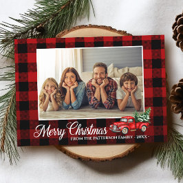 Calligraphy Script Photo Buffalo Play Red Lastbil Kort