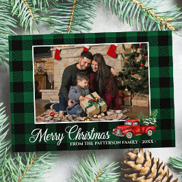 Calligraphy Script Photo Grönt Pput Red Lastbil Kort