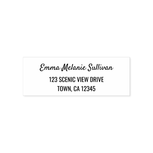 Calligraphy-skript för Snyggt av returadress Elega Självfärgande Stämpel (Design)