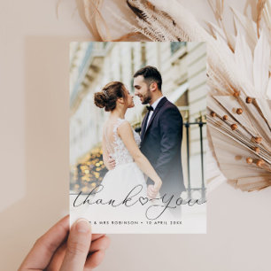 calligraphy-skript newlyweds bröllop-foto tack kort