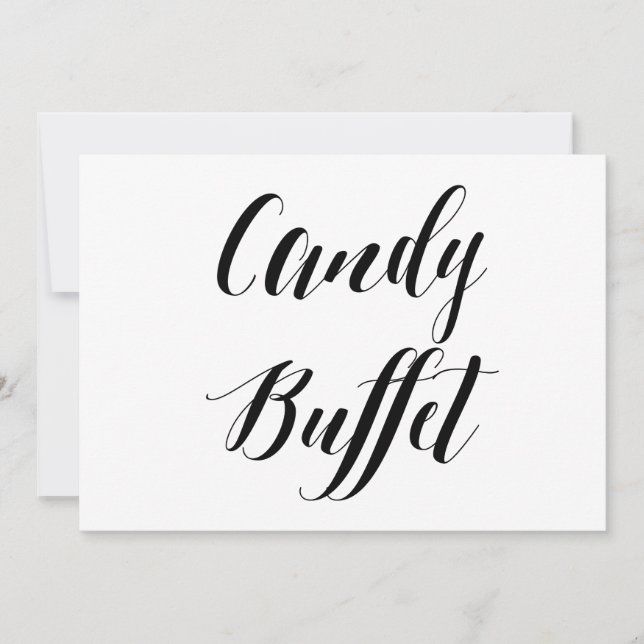 Calligraphy Stil ’Candy Buffet’ Bröllop Sign (Framsida)