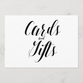 Calligraphy Stil ’Cards and Gifts’ Bröllop-tecken