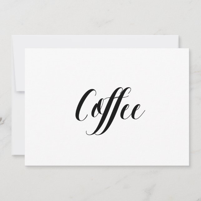Calligraphy Stil ’Coffee’ Bröllop Sign (Framsida)