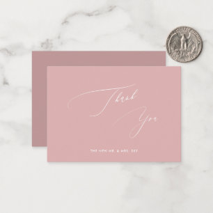 Calligraphy-Tacken ArtsApp Elegant Dusty Ro Callig Anteckningskort