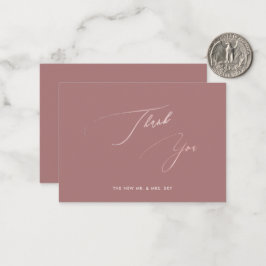 Calligraphy-Tacken ArtsApp Elegant Dusty Ro Callig Anteckningskort