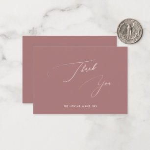 Calligraphy-Tacken ArtsApp Elegant Dusty Ro Callig Anteckningskort