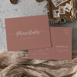 Calligraphy Terracotta Menu Choice OSA Vykort