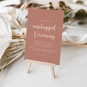 Calligraphy Terracotta Unplugged Ceremony-tecken Poster
