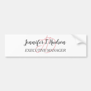 Calligraphy-trendiget klassisk manusmonogram bildekal