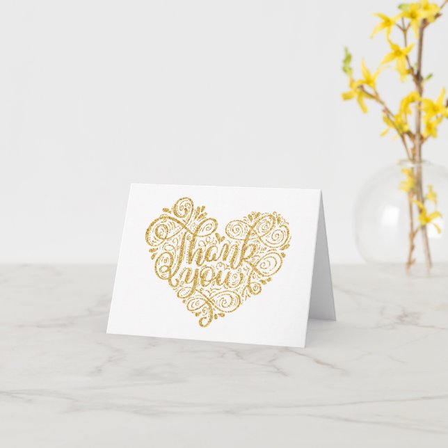 Calligraphy Vintage Phrase Tack Kort (Gul blomma)